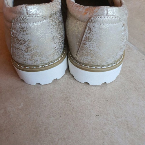 Migato Oxford shoes new, broken gold color, synthetic leather