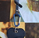 Leather heart keychain like new