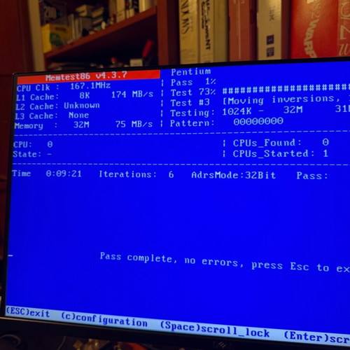 PCPartner MB520NH Socket 7 motherboard set with Pentium 166 and 32MB RAM like new