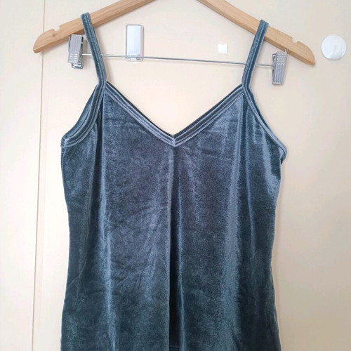 Velvet top like new, dark gray, size S