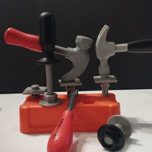 Toy toolbox role play set used