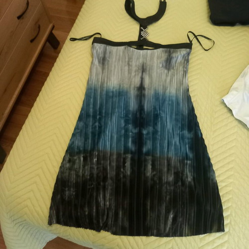 Lynne women's short dress like new, black and grey