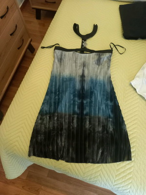 Lynne women's short dress like new, black and grey