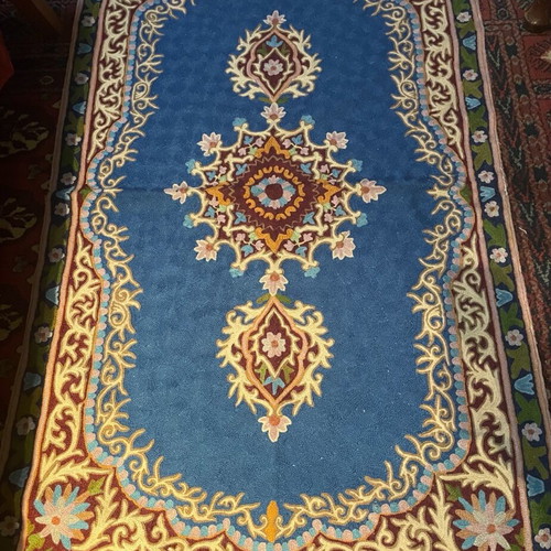 Handmade knitted rug new 1.14 x 0.74
