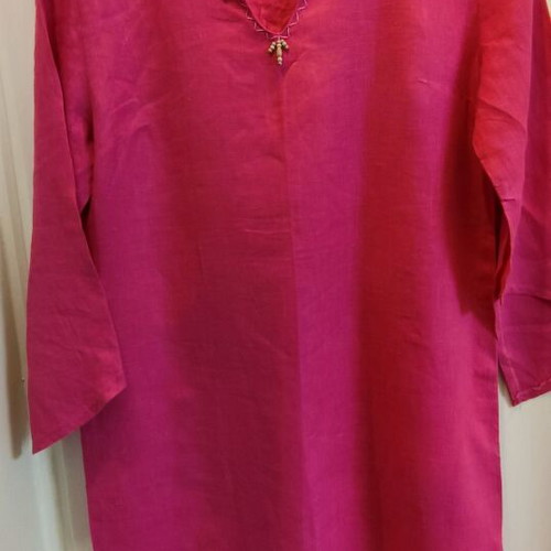 Figaro linen dress kaftan pink like new