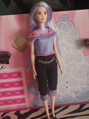 Barbie Colour Reveal doll with shiny purple hair