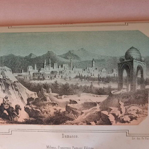 Βιβλίο γεωγραφικός άτλας 1863 μεταχειρισμένο, ιταλική γλώσσα, 1086 σελίδες