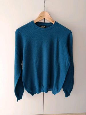 Massimo Dutti cashmere cotton pullover like new, size M, blue turquoise