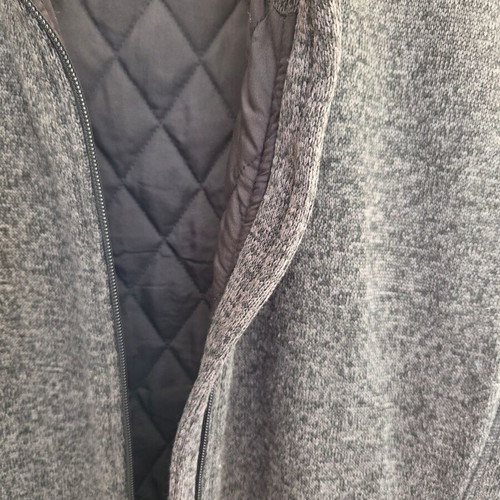 Unisex Sleeveless Jacket gray with orange pocket details like new