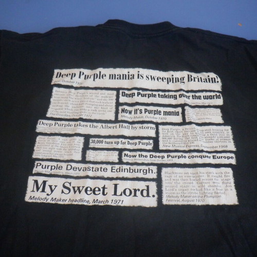 Authentic T-shirt Deep Purple Who Do We Think We Are!, size XL, black, in excellent condition