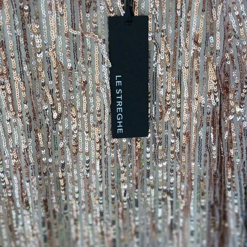 Le Streghe Italian skirt new, pink and gold sequins