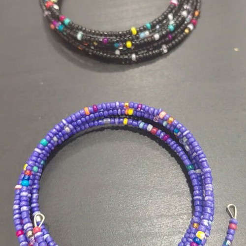 Handmade bracelet with small colorful glass beads like new