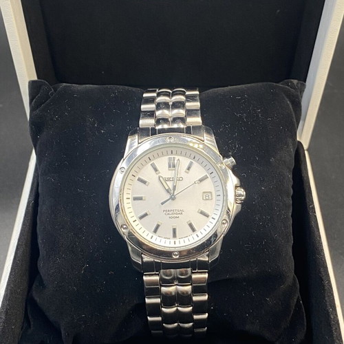 Seiko Perpetual Calendar men's watch like new, stainless steel