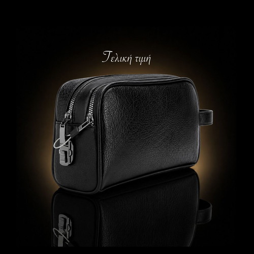 Men's PU Leather Handbag Black AA Quality