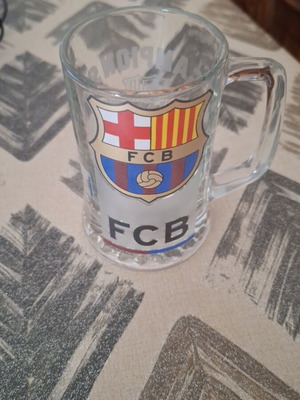 Barcelona beer glass new, authentic collectible