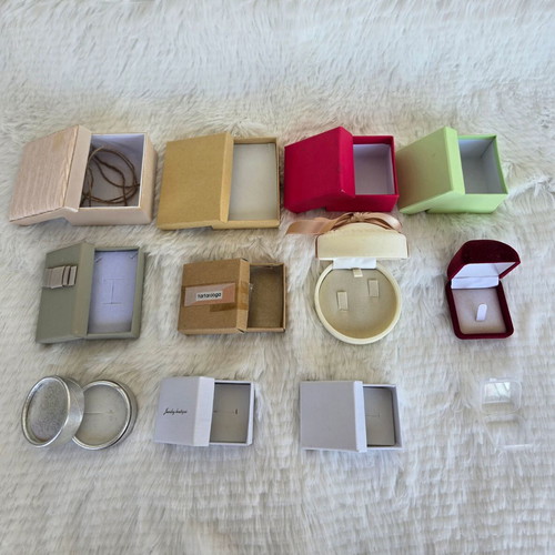 Storage boxes used, pack of 12 various sizes