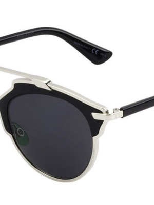 Dior So Real sunglasses used, black with silver frame