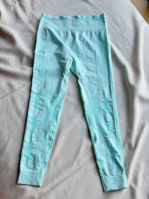 Puma Seamless Training Leggings, turquoise, size S fits XS