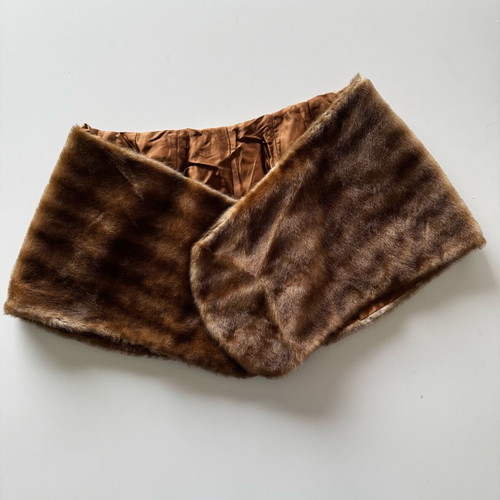 Vintage shoulder fur from natural fur like new, brown