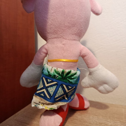 Vintage Minnie Mouse plush doll Disney used, Hawaiian style