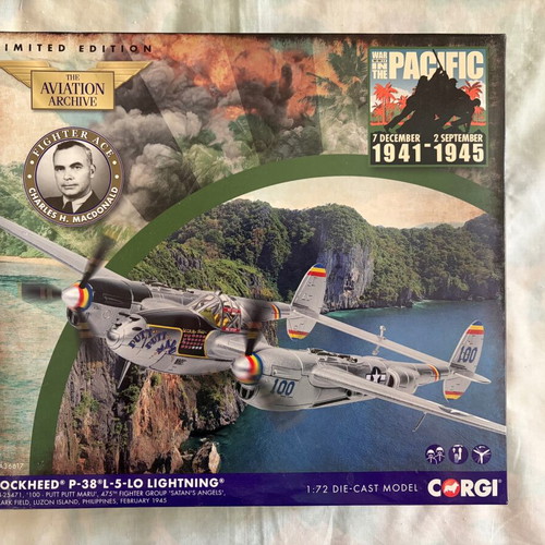 Corgi P-38 Lightning Diecast Model 1:72 Limited Edition new