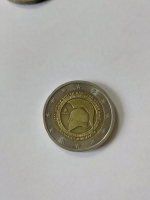 Commemorative 2€ coin 2020 like new, 2500 years since the Battle of Thermopylae