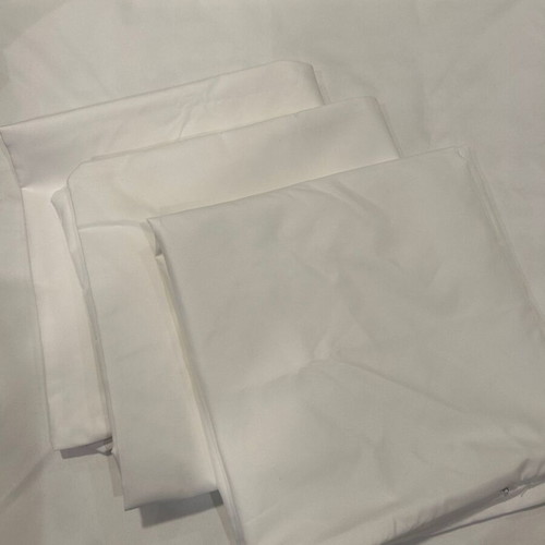 Pillow cases new, set of 4, white color, polyester fabric