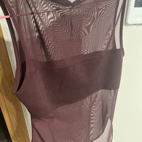 Zara bodysuit, brown and red, size M