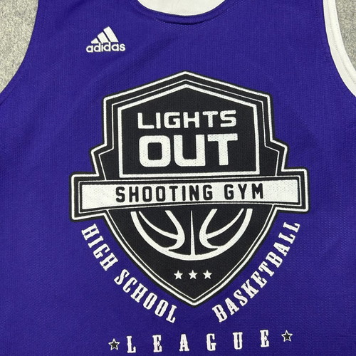 Adidas Reversible Basketball Jersey #5 Lights Out Shooting Gym League size L used