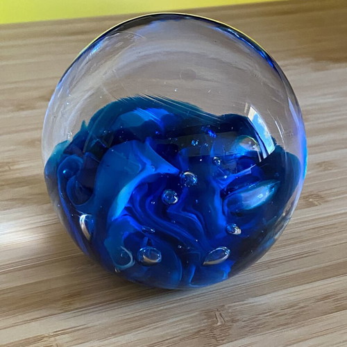 Mdina Glass Malta handmade glass paperweight like new