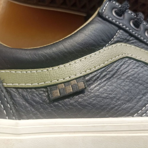Vans Skate Old Skool Butter Leather Black/Green size 43 like new