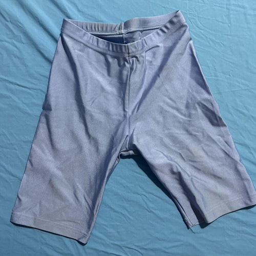 Shiny turquoise cycling shorts, size small