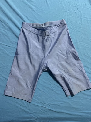 Shiny turquoise cycling shorts, size small
