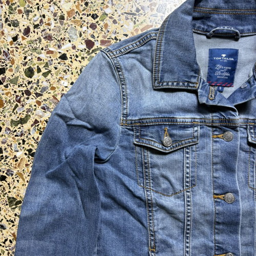 Tom Tailor Denim jacket women's small skinny like new, blue