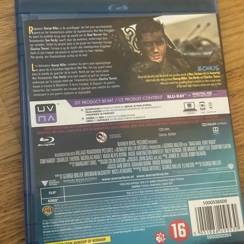 Mad Max Fury Road Blu-Ray used with English subtitles