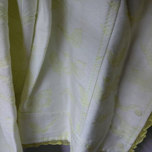 Lucifair jacket size 48 white-yellow with organza details like new