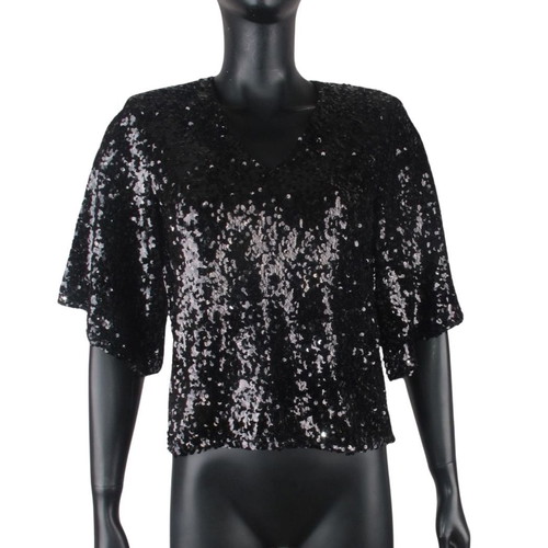 Camilla Pihl Tony sequin black blouse size S new with tag