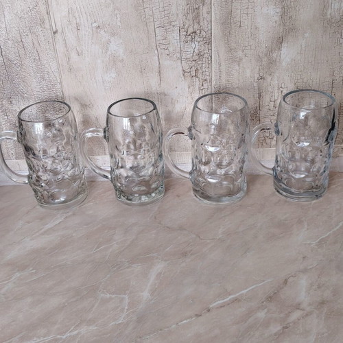 Beer mugs like new, set of 4, 1 liter glass