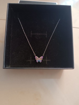 Jools Butterfly Necklace Silver 925 New with Stones