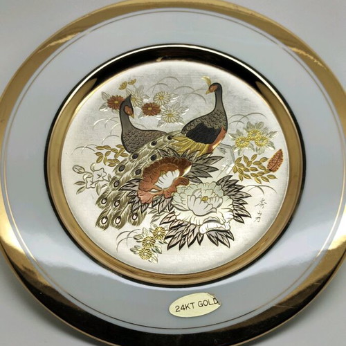 Japanese Chokin plate used with 24K gold