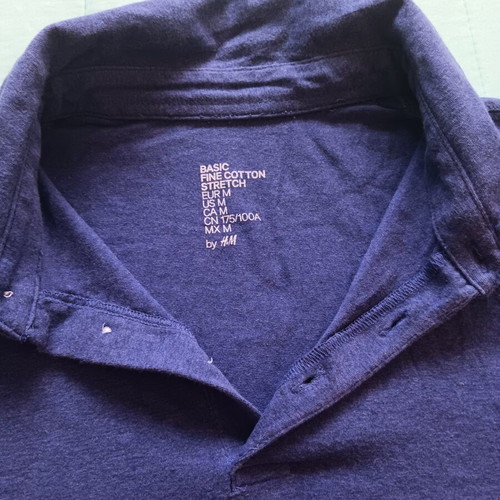 H&M Polo Shirt Medium Blue like new