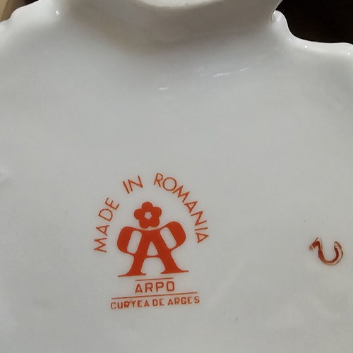 Фигурка свещник тройна от порцелан Arpo винтидж, като нова