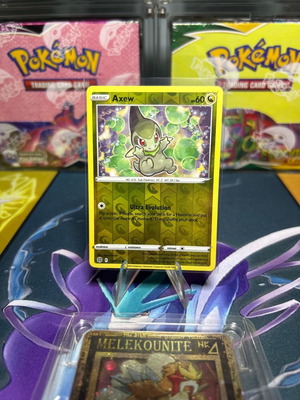 Pokemon card Axew reverse holo BS νέα, με θήκη