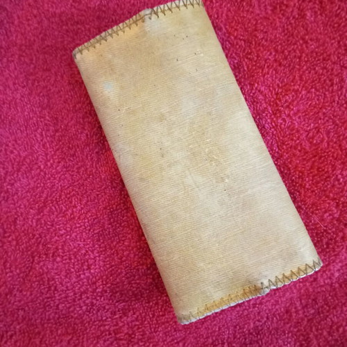 Tobacco pouch beige leather used