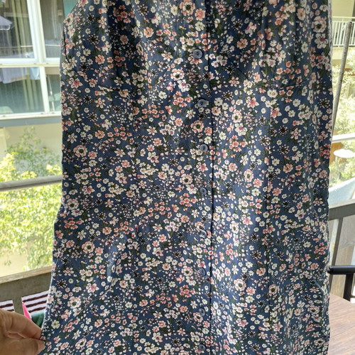 Floral dress Paranoia size L used, blue with back elastic
