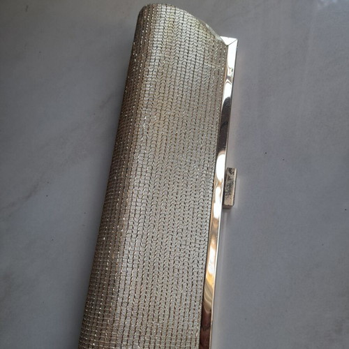 Clutch shoulder bag gold like new