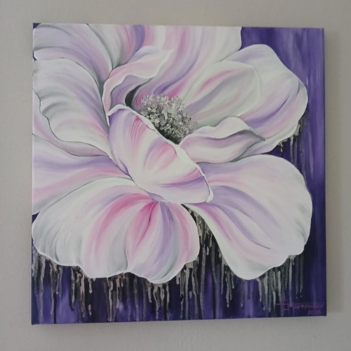 Acrylic hand painted canvas new 40x40 cm
