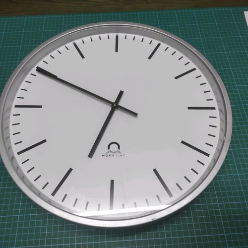 Moba Time railway clock used, analog, 42cm diameter