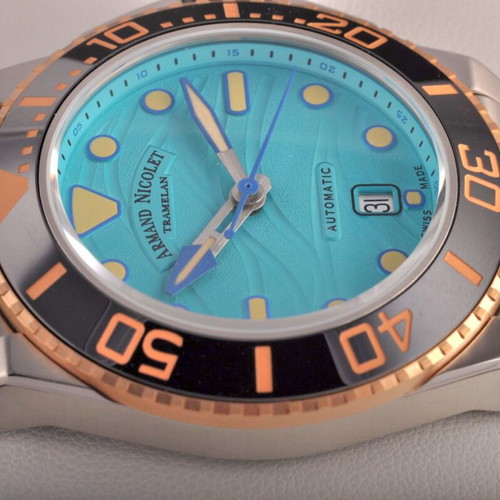 Armand Nicolet A480PSN-TF-MA4482A men's automatic watch, blue dial