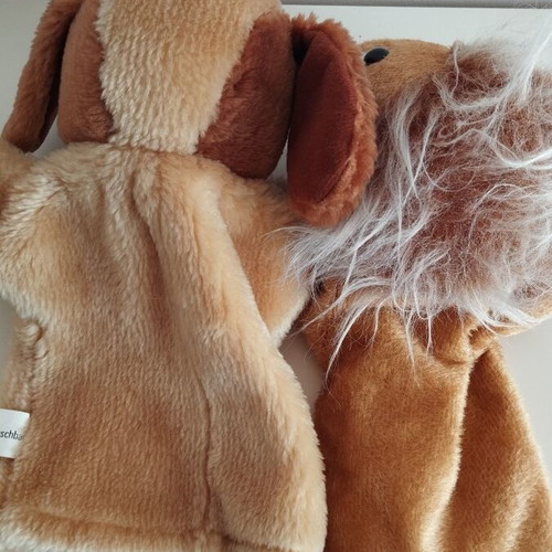 Puppet gloves for puppet theater used, pack of 3